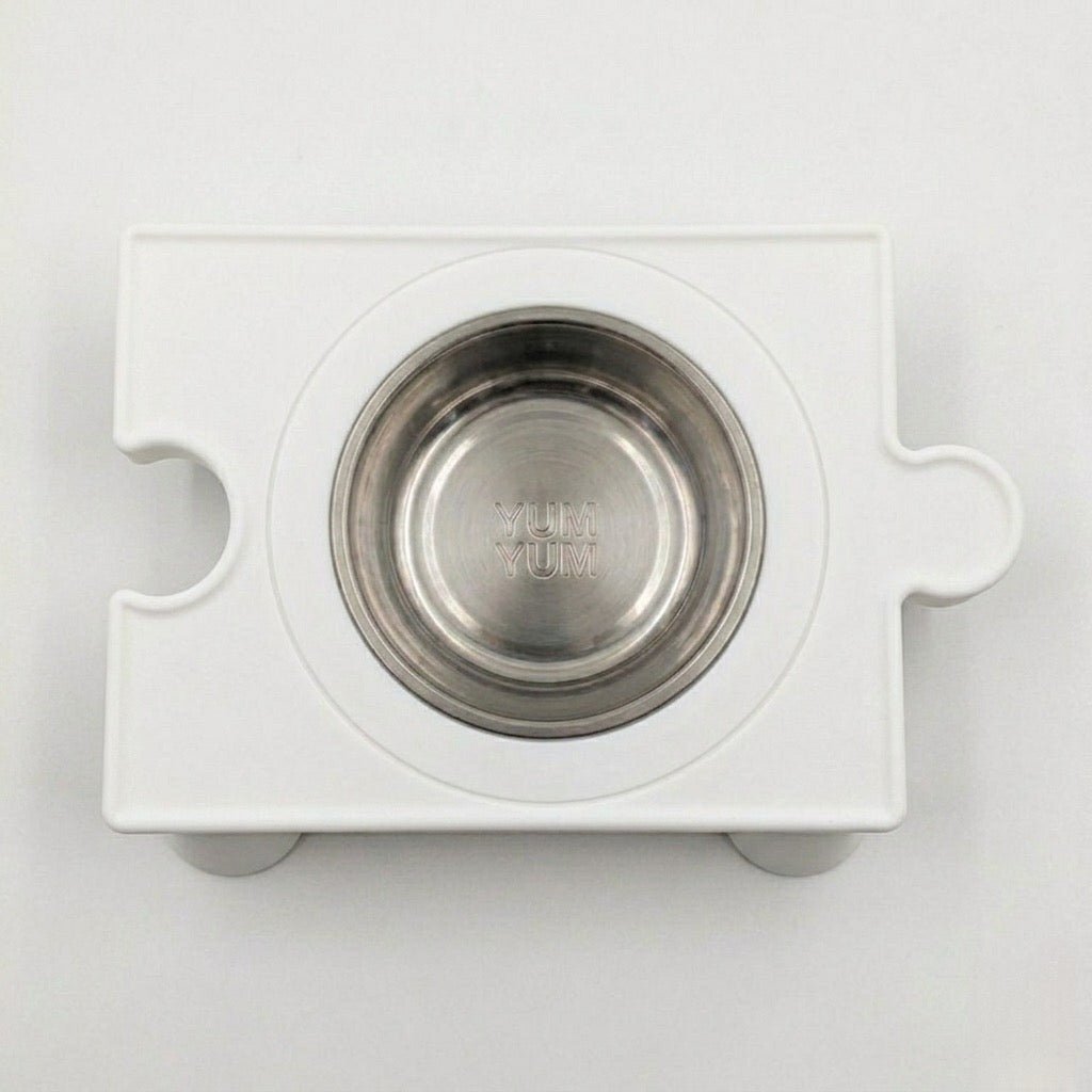 Kedi & Köpek Mama Kabı – Puzzle Form, Çelik Hazneli Minimal Tasarım - Yumyum