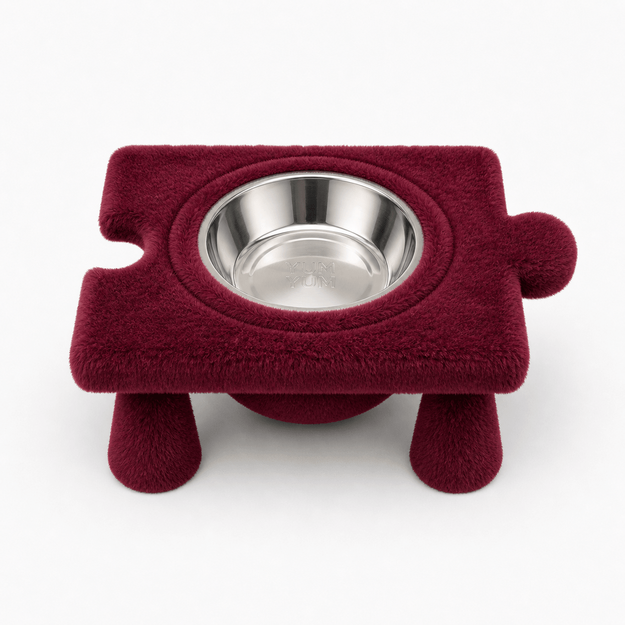 Kedi & Köpek Su ve Mama Kabı – Peluş Puzzle Form Tasarım,(dişi erkek model) - Yumyum