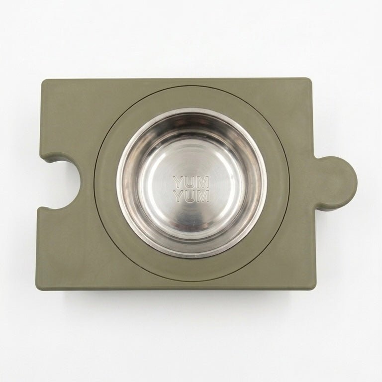 Kedi & Köpek Mama Kabı – Puzzle Form, Çelik Hazneli Minimal Tasarım - Yumyum