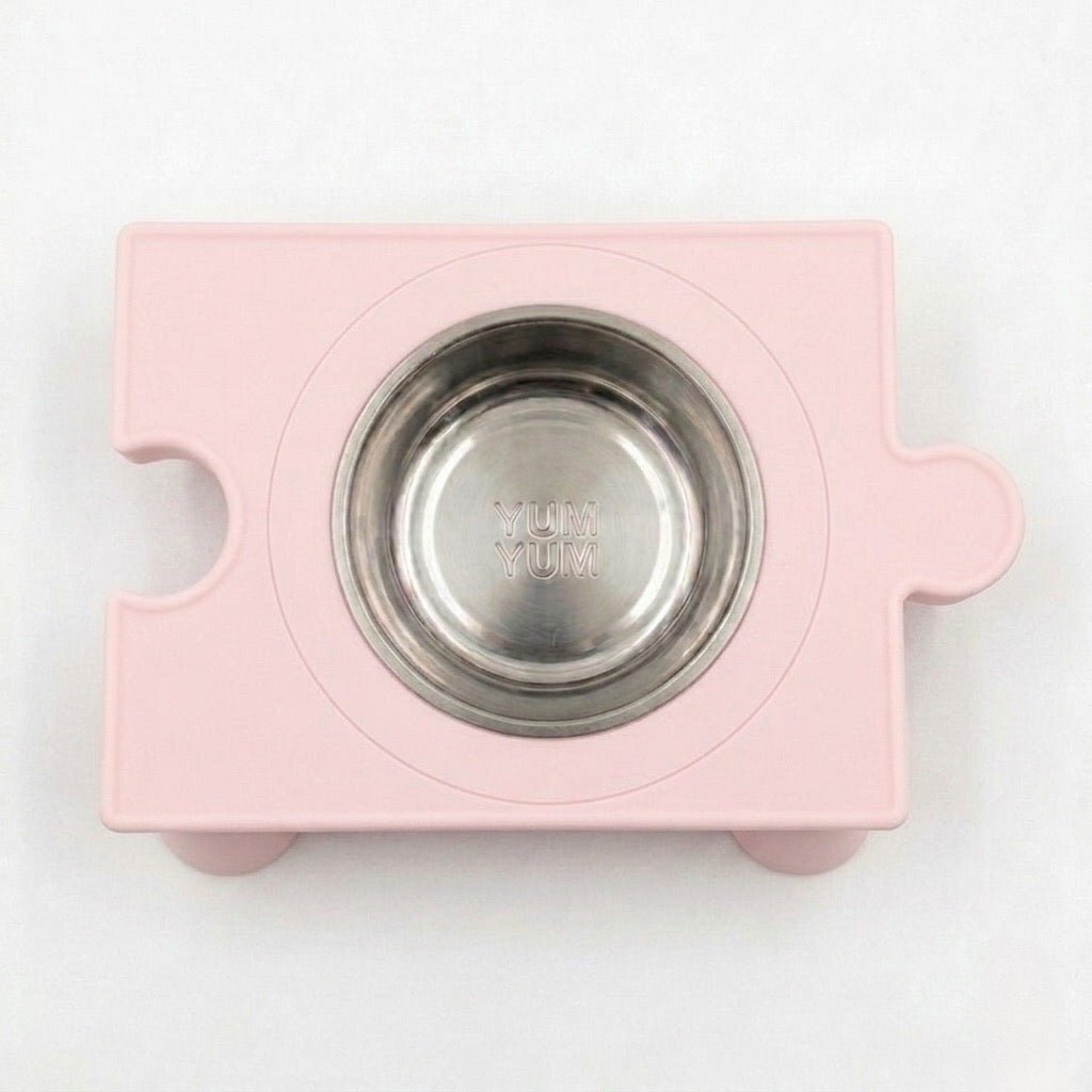 Kedi & Köpek Mama Kabı – Puzzle Form, Çelik Hazneli Minimal Tasarım - Yumyum