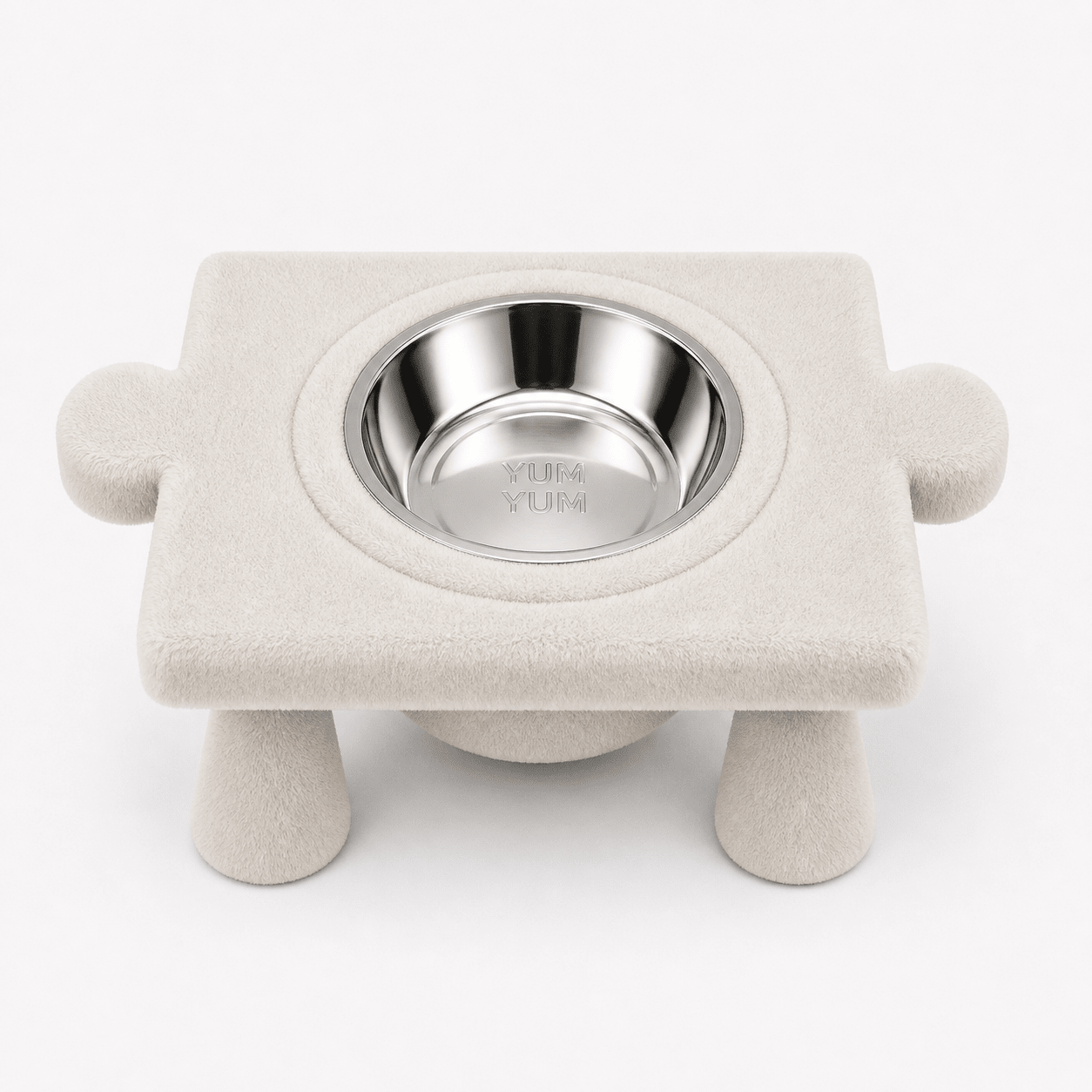 Kedi & Köpek Su ve Mama Kabı – Peluş Puzzle Form Tasarım,(iki dişi yönlü) - Yumyum