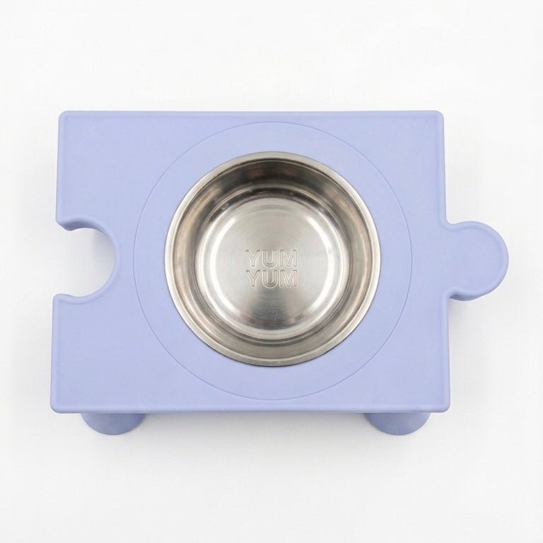 Kedi & Köpek Mama Kabı – Puzzle Form, Çelik Hazneli Minimal Tasarım - Yumyum
