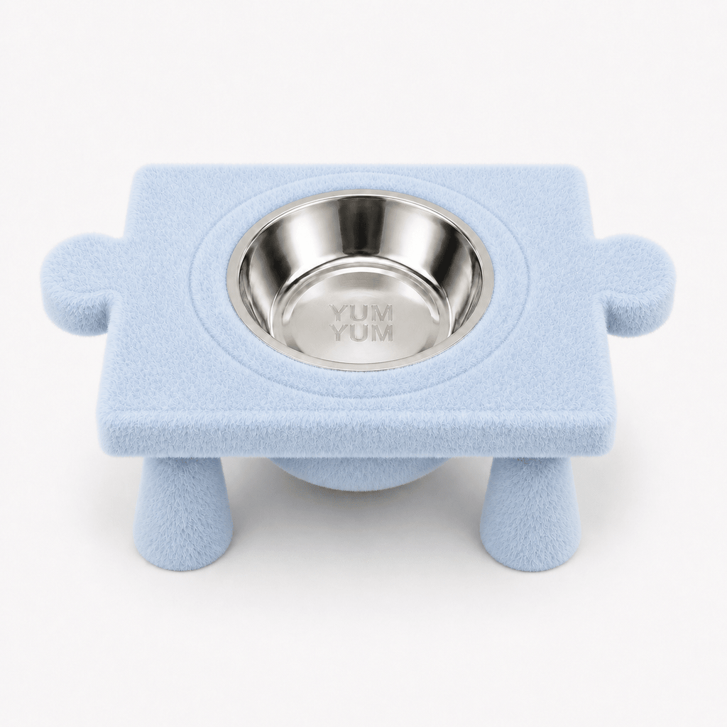 Kedi & Köpek Su ve Mama Kabı – Peluş Puzzle Form Tasarım,(iki dişi yönlü) - Yumyum