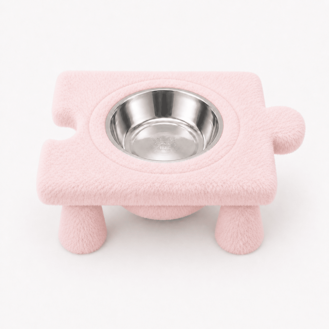 Kedi & Köpek Su ve Mama Kabı – Peluş Puzzle Form Tasarım,(dişi erkek model) - Yumyum