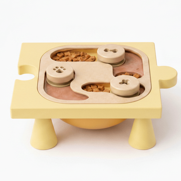 Kedi & Köpek Zeka Oyunu Mama Kabı – Puzzle Form Interactive Feeder - Yumyum