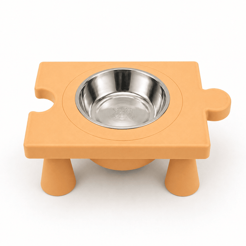 Kedi & Köpek Mama Kabı – Puzzle Form, Çelik Hazneli Minimal Tasarım - Yumyum